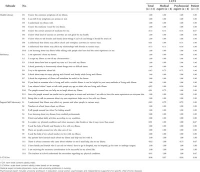 Content validity of the Japanese version of the health literacy and resiliency scale for youth with chronic illness